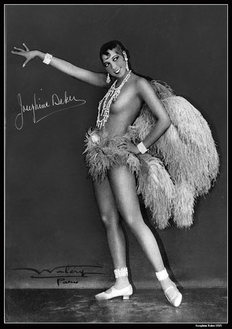 Josephine Baker Famous French Entertainer - 1925 A2 Laminate Wall Art Poster