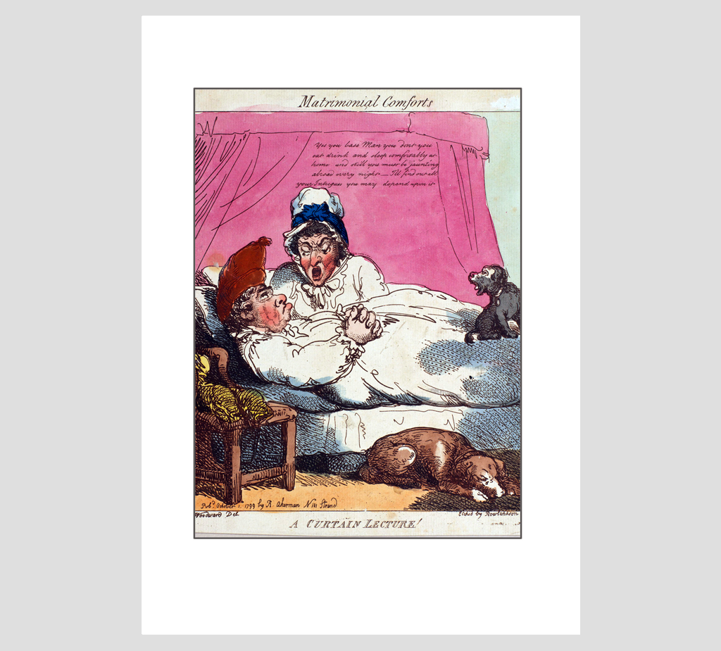 Rowlandson Matrimonial Comforts Print