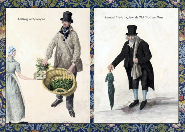 Watercress Seller & Samuel Hevens by John Dempsey - Place Mat