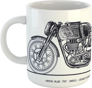 1954 AJS 7R 350 Rod Coleman JR.TT Motorcycle Mug