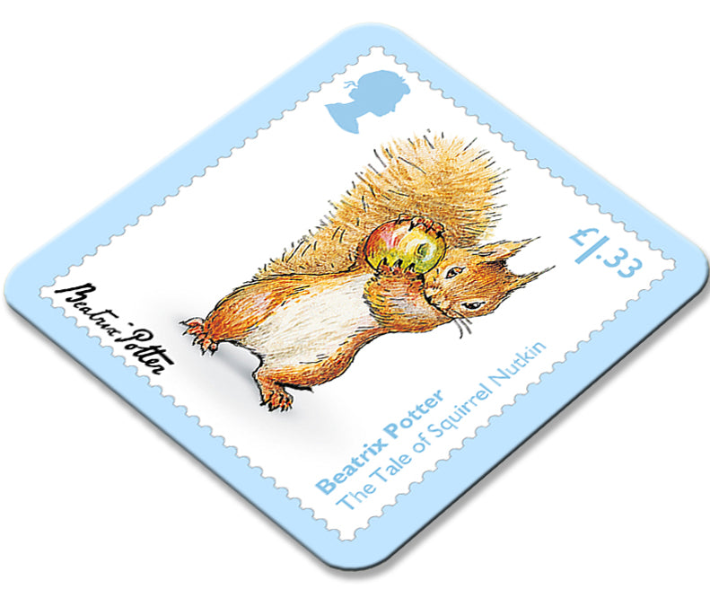 Beatrix Potter Stamp Squirel Nutkin Coaster