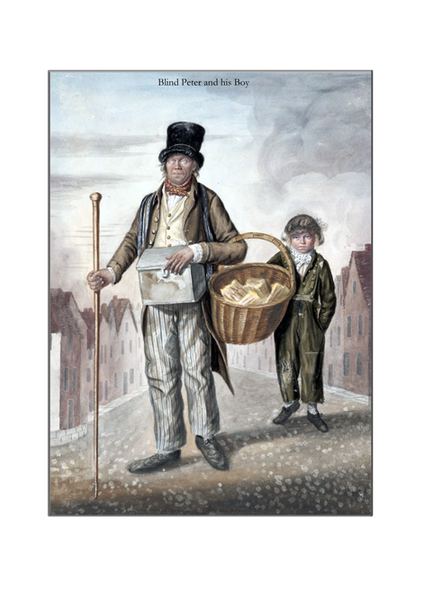 Blind Peter & his Boy by John Dempsey - A4 Print