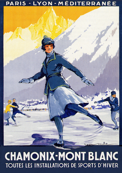 Chamonix Mont Blanc Vintage Travel Poster