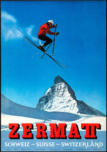 Zermatt, Switzerland Vintage Travel Poster