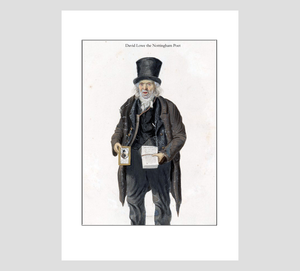 David Lowe the Nottingham Poet by John Dempsey - A4 Print