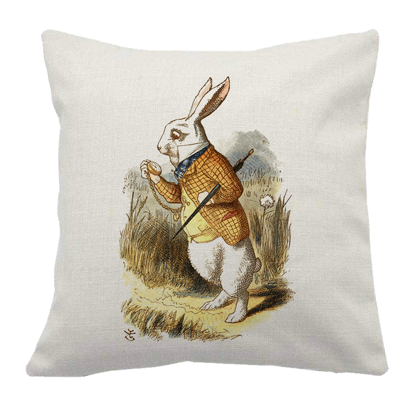 Alice in Wonderland Rabbit Cushion Cover