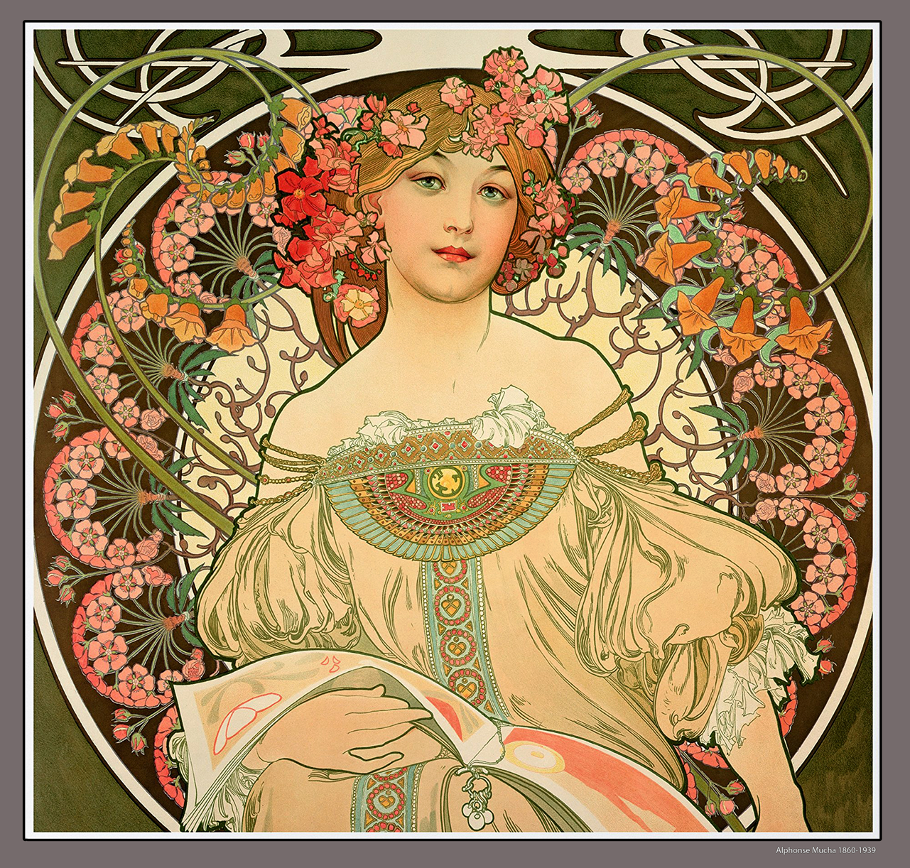 Alphonse Mucha Reverie 52 x 50 cm Poster