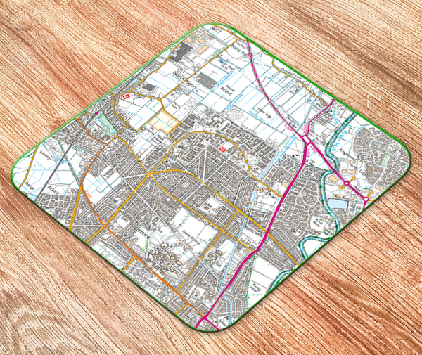 Ordnance Survey Map Postcode Centered Placemat - Square 4km