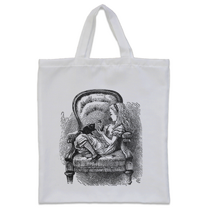 Alice in Wonderland Kitten Scene Tote Bag
