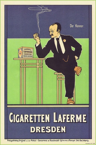 Cigaretten Laferme Dresden 28.3 x 59.7 cm Poster