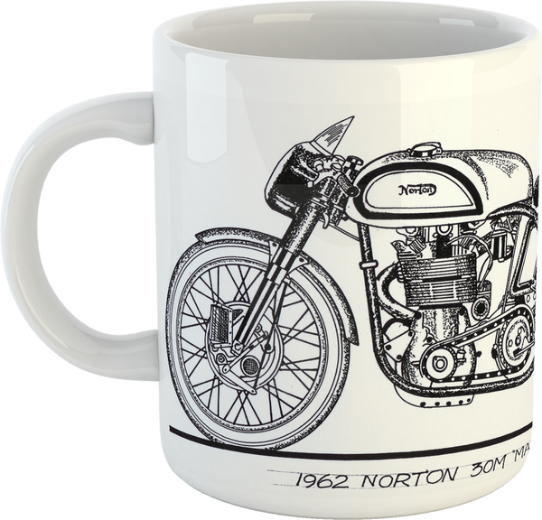 1962 Norton 30M Manx 500cc Motorcycle Mug