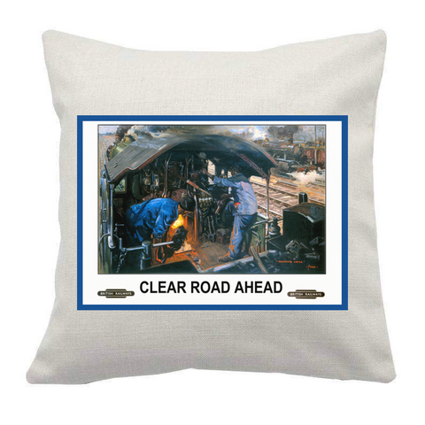 British Railways - Clear Road Ahead Cushion Cover