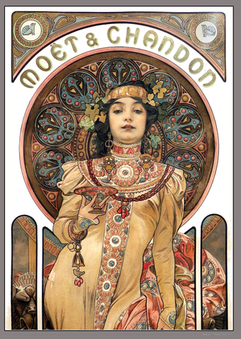 Mucha Moet & Chandon 37 x 59.4cm Poster
