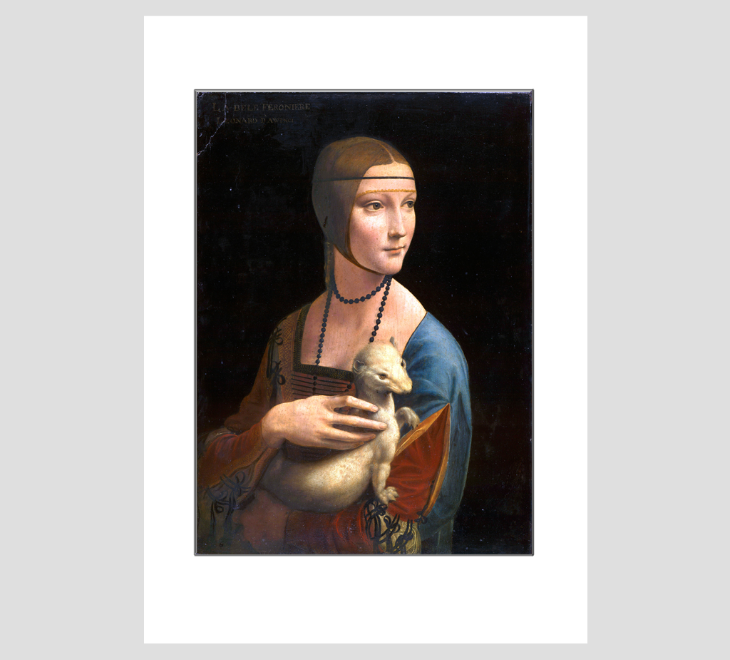 Leonardo da Vinci Lady with an Ermine Painting Print