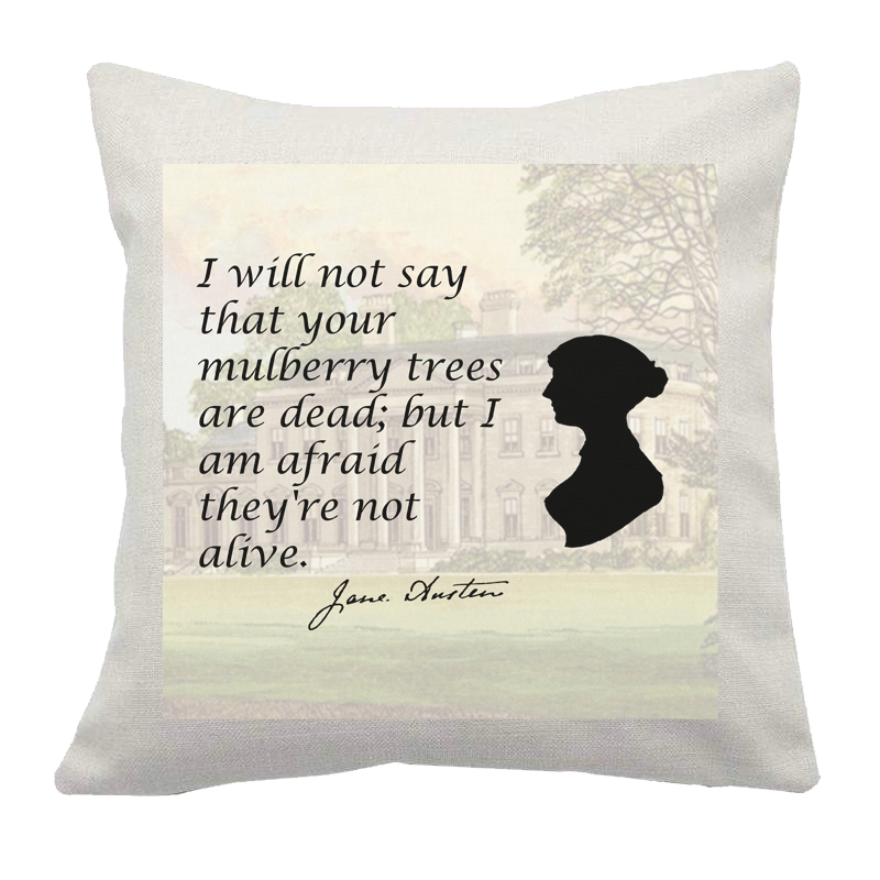 Jane Austen Quote - “I will not say...”Cushion