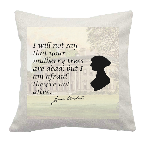 Jane Austen Quote - “I will not say...”Cushion