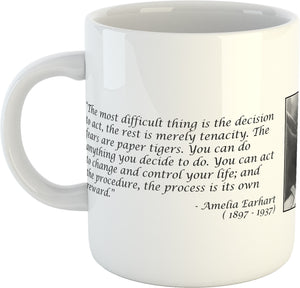 Amelia Earhart Quotation Mug