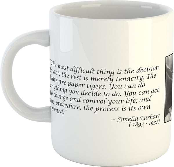 Amelia Earhart Quotation Mug