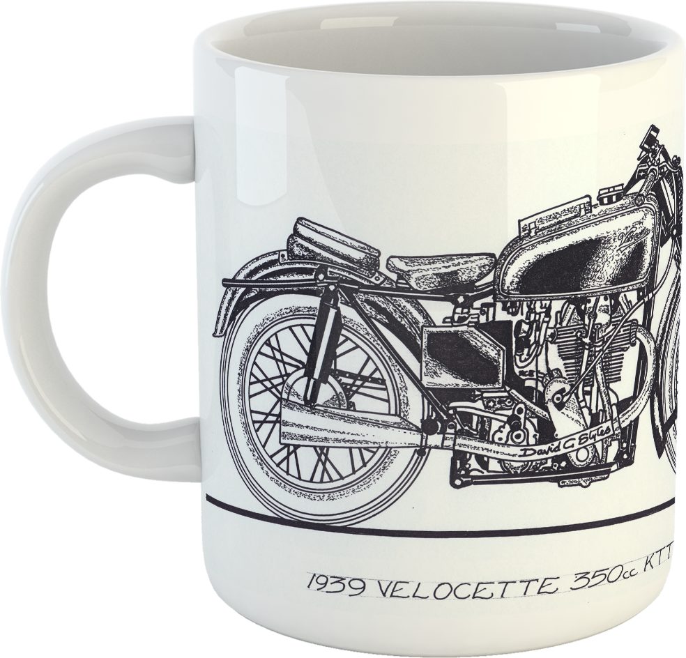 The Velocette KTT is a racing British motorcycle made by Velocette.  Once upon a time Percy and Eugene Goodman, the sons of the owner of Velocette, built an over head cam racing bike. They put Alec Bennett, an established racer, on it and went to the Isle of Man. They won the 1926 Tourist Trophy The motorcycle they'd built was the bevel drive, OHC, KTT. K for camshaft, TT for Tourist Trophy. 
