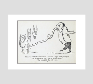 Edward Lear 'There was an Old Man with a nose' Print