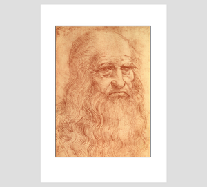 Leonardo da Vinci Portrait of a Man in Red Chalk Print