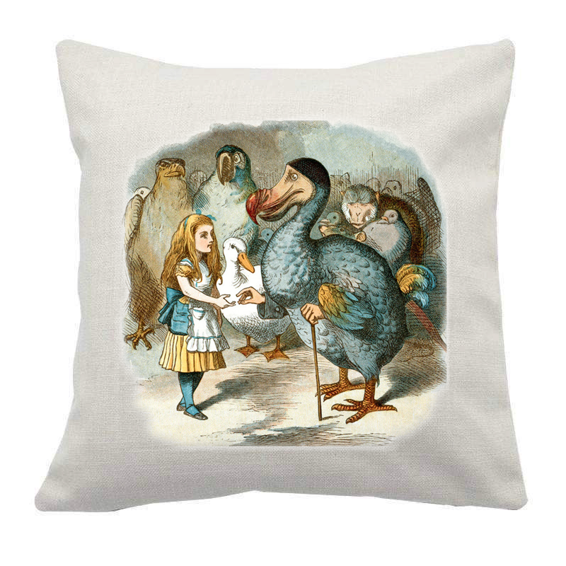 Alice in Wonderland Dodo Cushion Cover