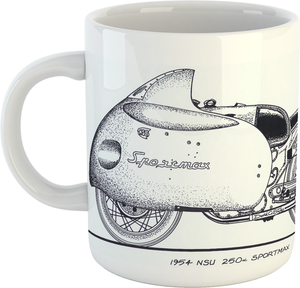 1954 NSU 250cc Sportmax Motorcycle Mug