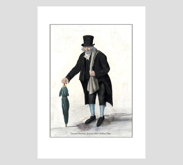 Samuel Hevens, Jewish Old Clothes Man by John Dempsey - A4 Print