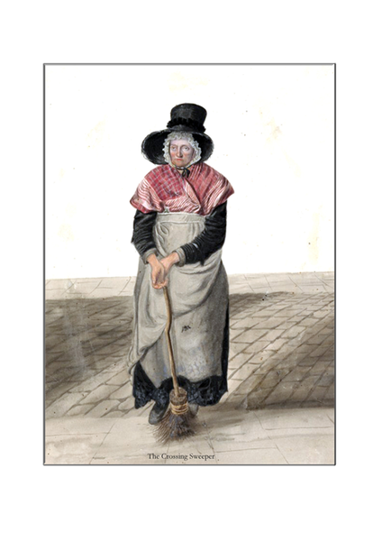 The Crossing Sweeper by John Dempsey - A4 Print