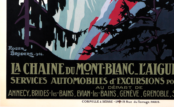 La Chaine Du Mont Blanc Vintage Travel Poster