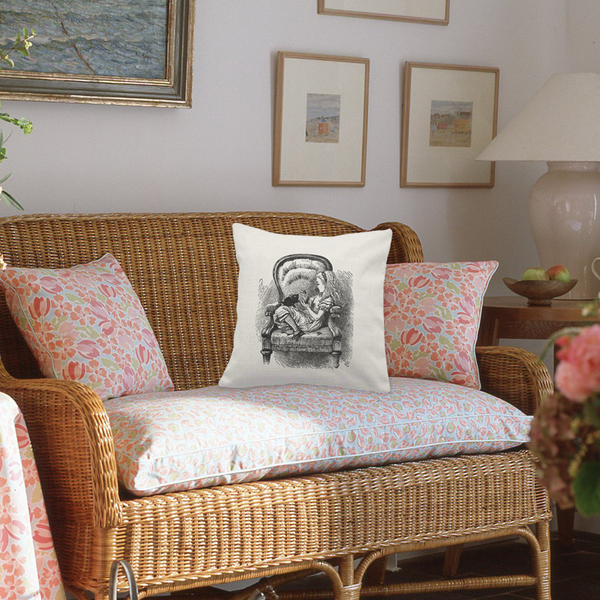 Alice in Wonderland Kitten Cushion Cover