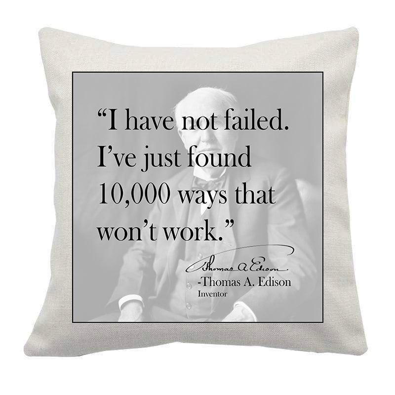 Thomas A. Edison Cushion Cover