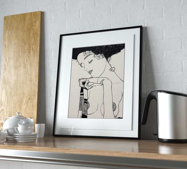 Egon Schiele, Portrait of Gerti Schiele Print