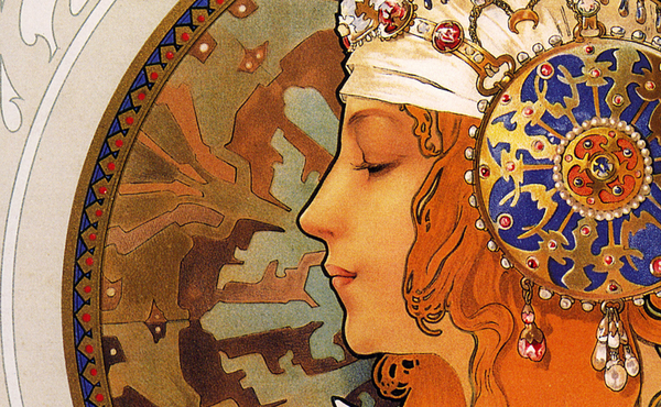 Alphonse Mucha. Byzantine Head, The Blonde A2 Poster