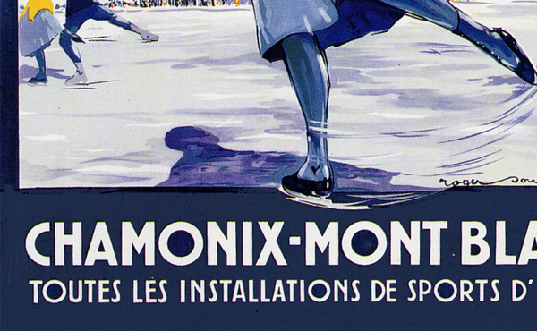 Chamonix Mont Blanc Vintage Travel Poster