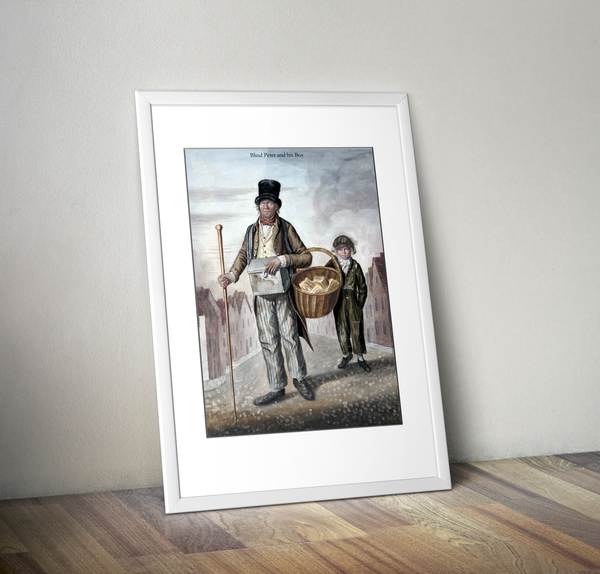 Blind Peter & his Boy by John Dempsey - A4 Print