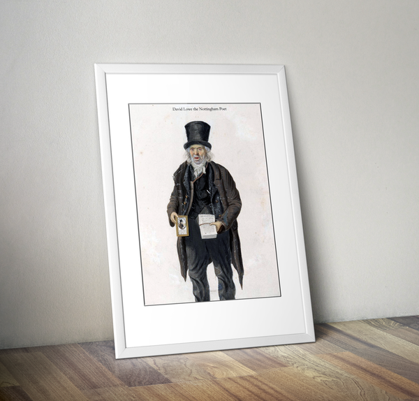 David Lowe the Nottingham Poet by John Dempsey - A4 Print