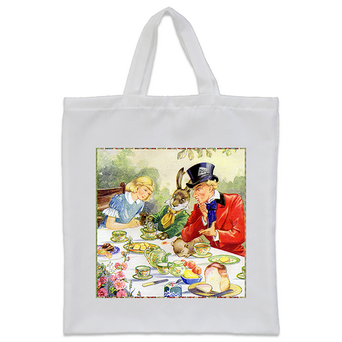 Alice in Wonderland Tea Party Scene Tote Bag