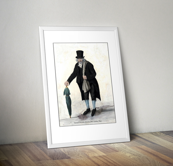 Samuel Hevens, Jewish Old Clothes Man by John Dempsey - A4 Print