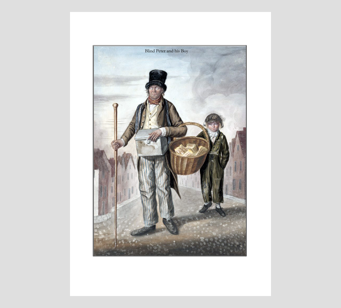 Blind Peter & his Boy by John Dempsey - A4 Print