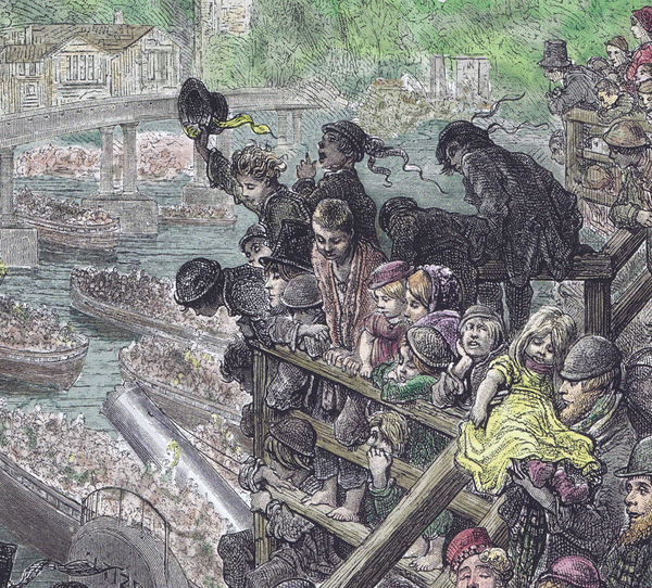 Gustav Doré The Boat Race Putney Bridge - A4 Print
