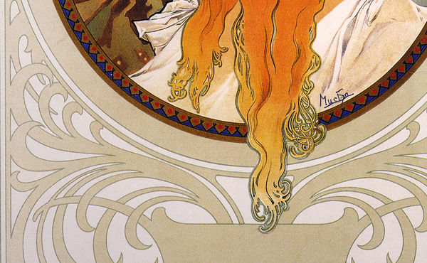 Alphonse Mucha. Byzantine Head, The Blonde A2 Poster