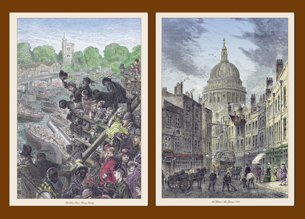 Gustave Doré The Boat Race & St Martin's Le Grand - Place Mat