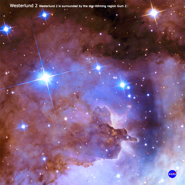 Hubble Space Telescope Image - Westerlund 2 Placemat