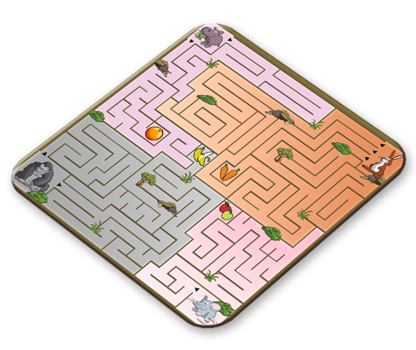 Children's Animal Maze Placemat