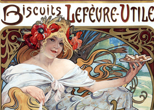 Alphonse Mucha Biscuits Lefevre Utile - Place Mat