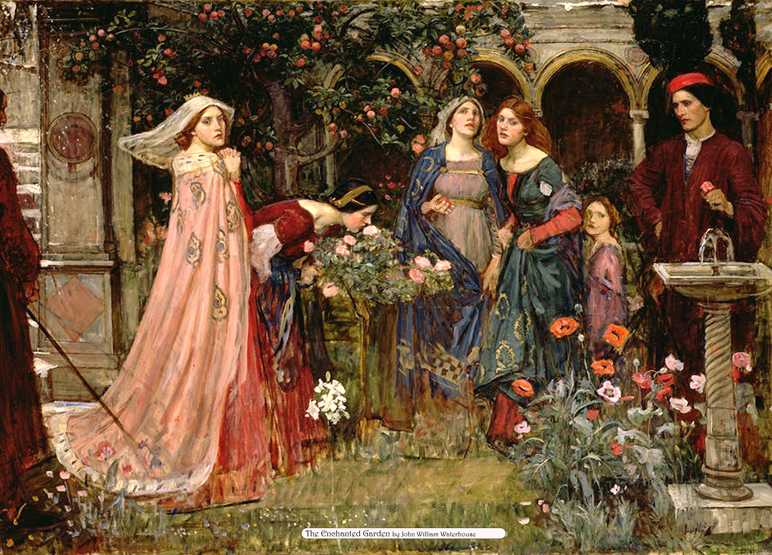 The Enchanted Garden by John William Waterhouse - Place Mat