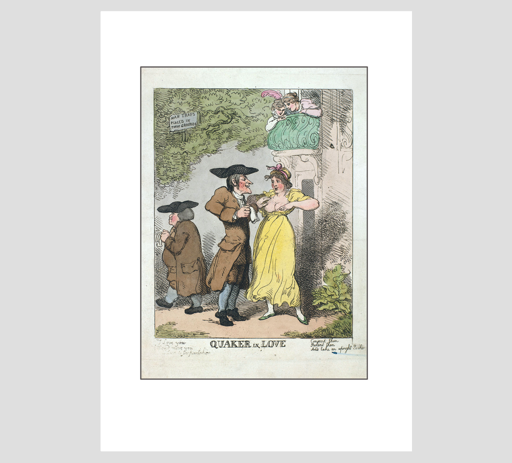 Quaker in Love by Rowlandson Print