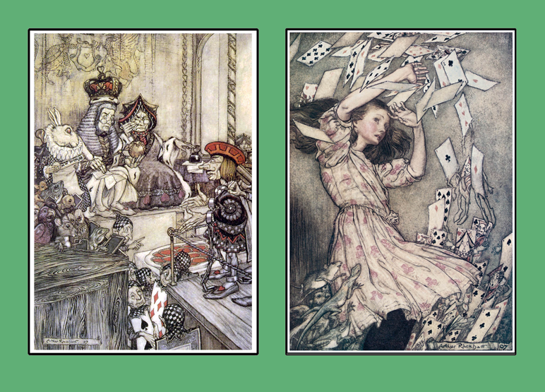 Alice in Wonderland Playing Cards Placemat