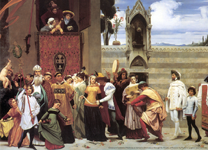 Cimabue's Celebrated Madonna by Frederic Leighton - Place Mat